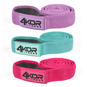 Power Resistance Bands | Set of 3 | 40" x 1.2" | Non-Slip Fabric | Ultra Comfortable Fabric Bands