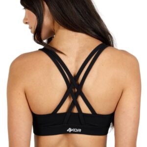 Criss Cross Sports Bra - Women's Workout Essential Sports Bra | 4KOR Fitness